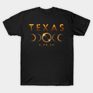 Texas Total Solar Eclipse April 8 2024 Texas Solar Eclipse T-Shirt